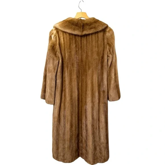 Vintage 1960's Philip Reiner Blonde Mink Fur Swing Coat 46 Length 3 Pockets EUC